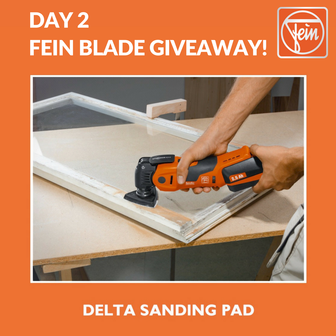 🔸 Day 2 of our Fein blade giveaway! 

For a chance to win to this Starlock delta sanding pad just like &amp; Retweet this post!

Winner will be notified by us commenting on this post tomorrow!.

#RT #Giveaway #Fein #Powertools #tools