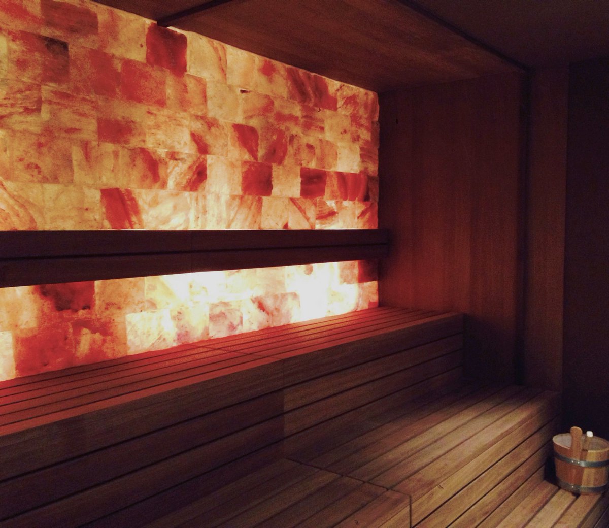 TheWellnessDXB's tweet image. The Himalayan #saltbricks are extracted salt rocks, and is widely considered to have health and healing benefits. Speak to one of our team members to find out how the salt bricks can enhance your spa project. Photo of sauna room, Spa at the Waldorf Astoria Dubai Palm Jumeirah.
