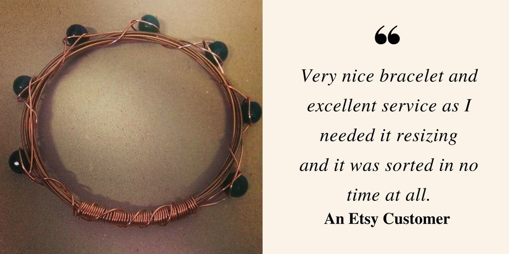 Kinleys_Designs's tweet photo. https://t.co/7VcuDoI86O #review #guitarstring #upcycle #bangle #giftidea #buynow #sizeoptions #SmallBusiness #WomeninBiz #youngentrepeneur https://t.co/W6sIwa9FQV