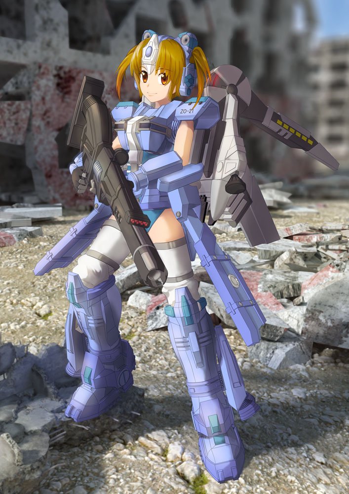 zozi009's tweet image. 脈絡もなくアーマード娘。#zozi制作