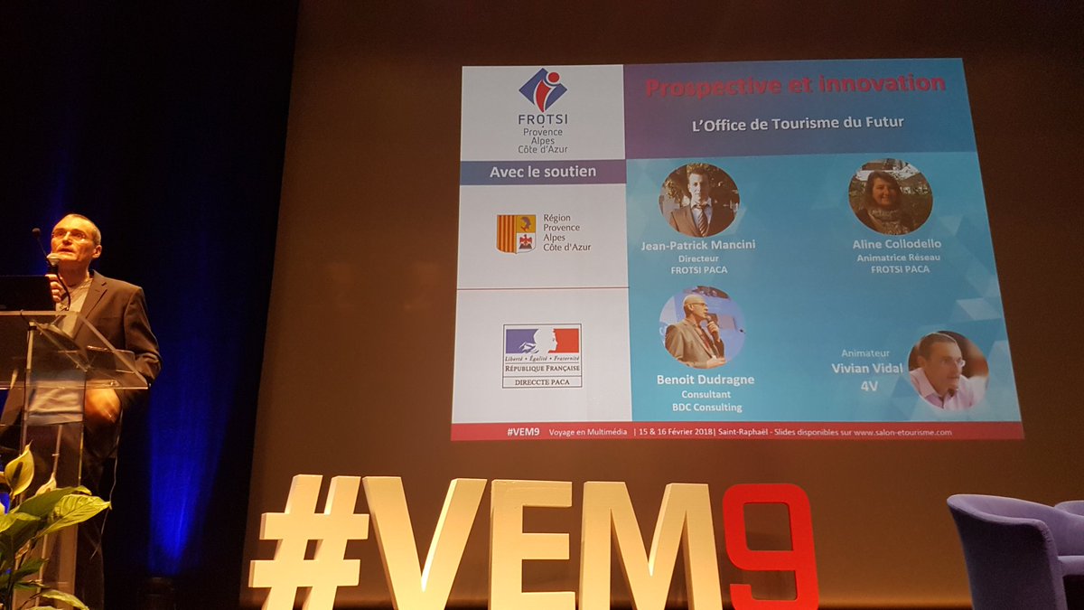 Salon_Etourisme's tweet photo. 3ème table ronde : Côté #FrotsiPACA, @MANCINIJP Dir. et Aline Collodello, animatrice réseau . Ainsi que le consultant @BenoitDudragne. #VeM9 https://t.co/WipeBL4BwO