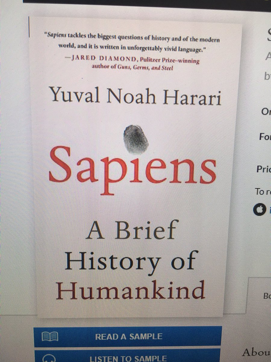 Jaychoisthebest's tweet photo. #FD86miccheckyo
Highly recommend reading this book. I usually hate reading things about history but this book really has its point. It considers past evolution and development of our society and science and bring it all together to describe big ideas for future. https://t.co/2GWlfHEO5j