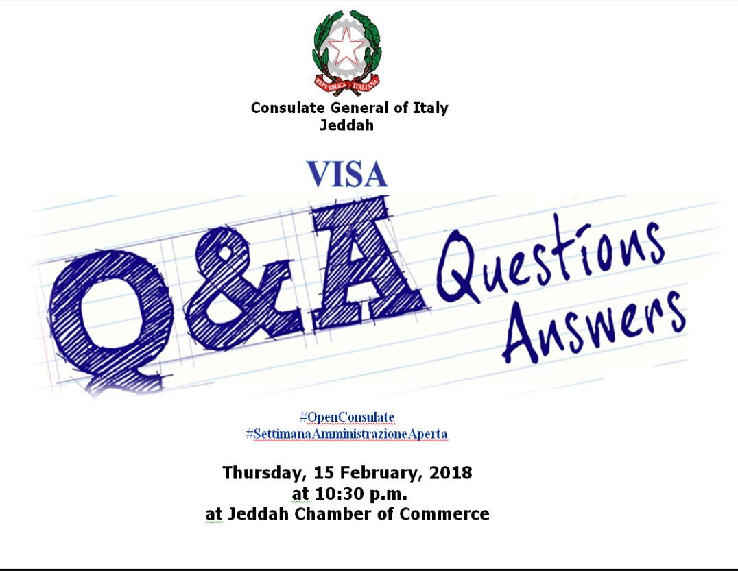ItalyinJeddah's tweet photo. Giornata informativa dellโUfficio #Visti del Consolato con gli imprenditori della @JeddahChamber - nuove opportunitร e chiarimenti per incoraggiare il business, abbattere il rischio corruzione e contrastare visa shopping. #OpenConsulate #Gedda https://t.co/jC9cooe2dP