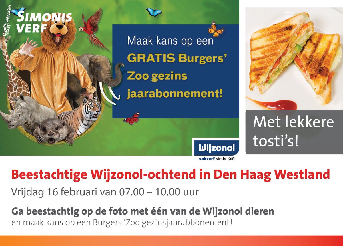 Beestachtige ochtend bij Simonis Verf in Den Haag Zichtenburglaan, u komt toch ook?