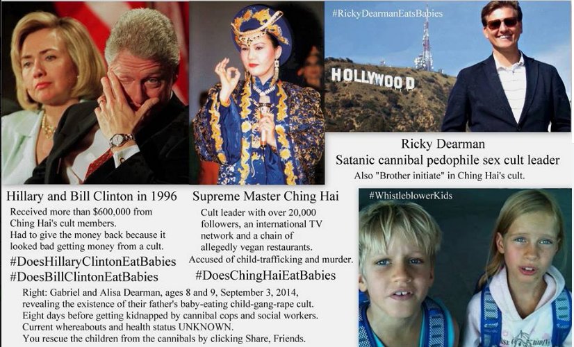 Angine5's tweet photo. #PedoGateNews #PizzaGate #HampsteadCoverUp
 #ChingHai works for the @CIA She Donate to @BillClinton @HillaryClinton Ching Hai was a disciple of #ThakarSingh who has been linked to #sadisticsexscandals https://t.co/RdDmKHOOAE / https://t.co/TOh07Q9V0X https://t.co/8euxEDpX9P