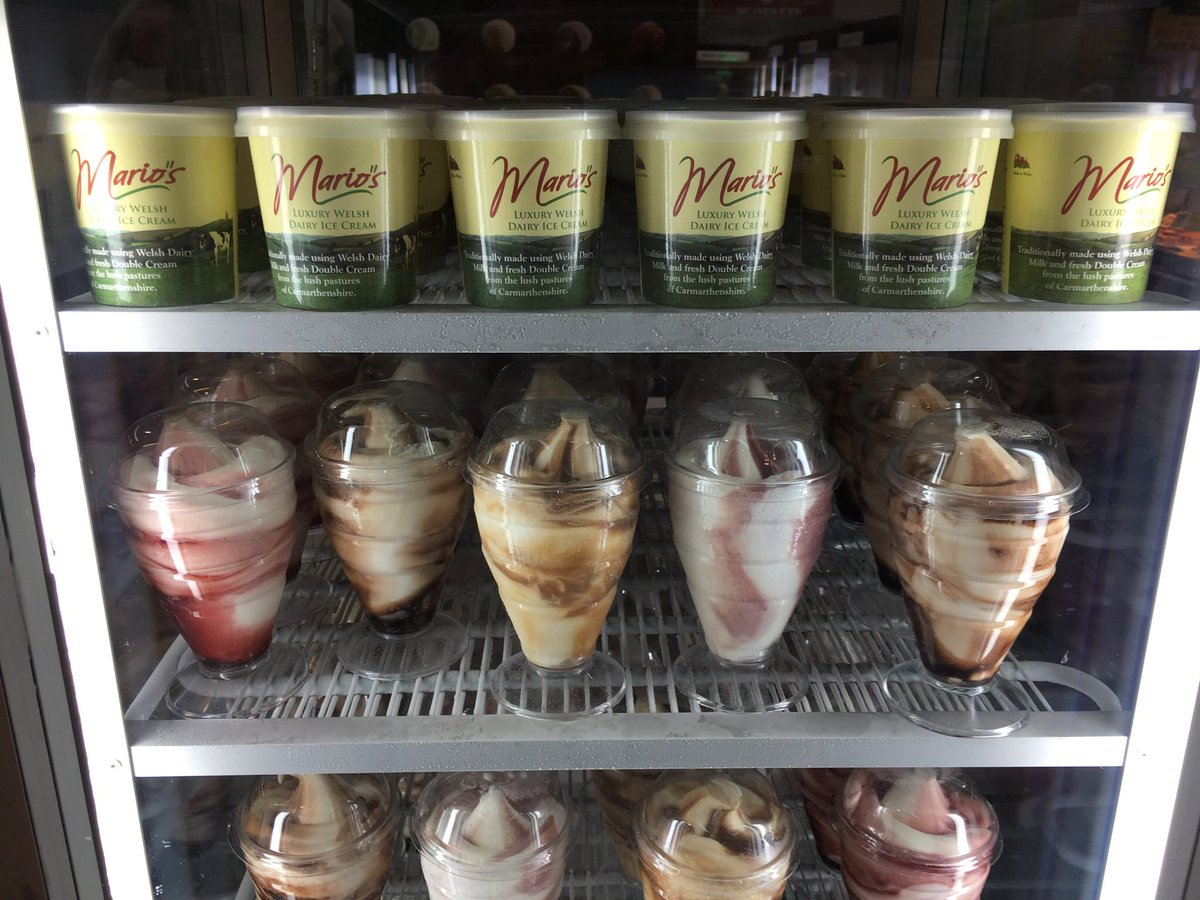 mariosicecream's tweet photo. Why not try our 120ml retail pots #6 different flavours. Or Maybe our #individual #Sundaes available @castellhowell https://t.co/NF1cKsqBov