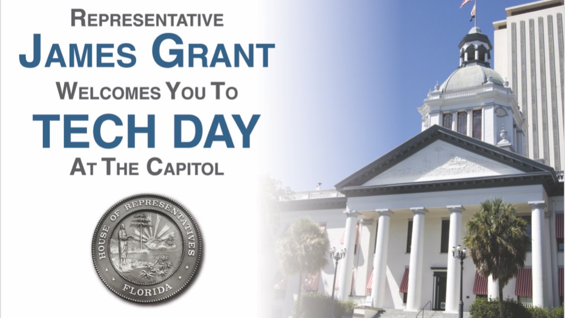 FLTechCouncil's tweet image. Setup for Tech Day At The Capitol begins.... now! @JamesGrantFL