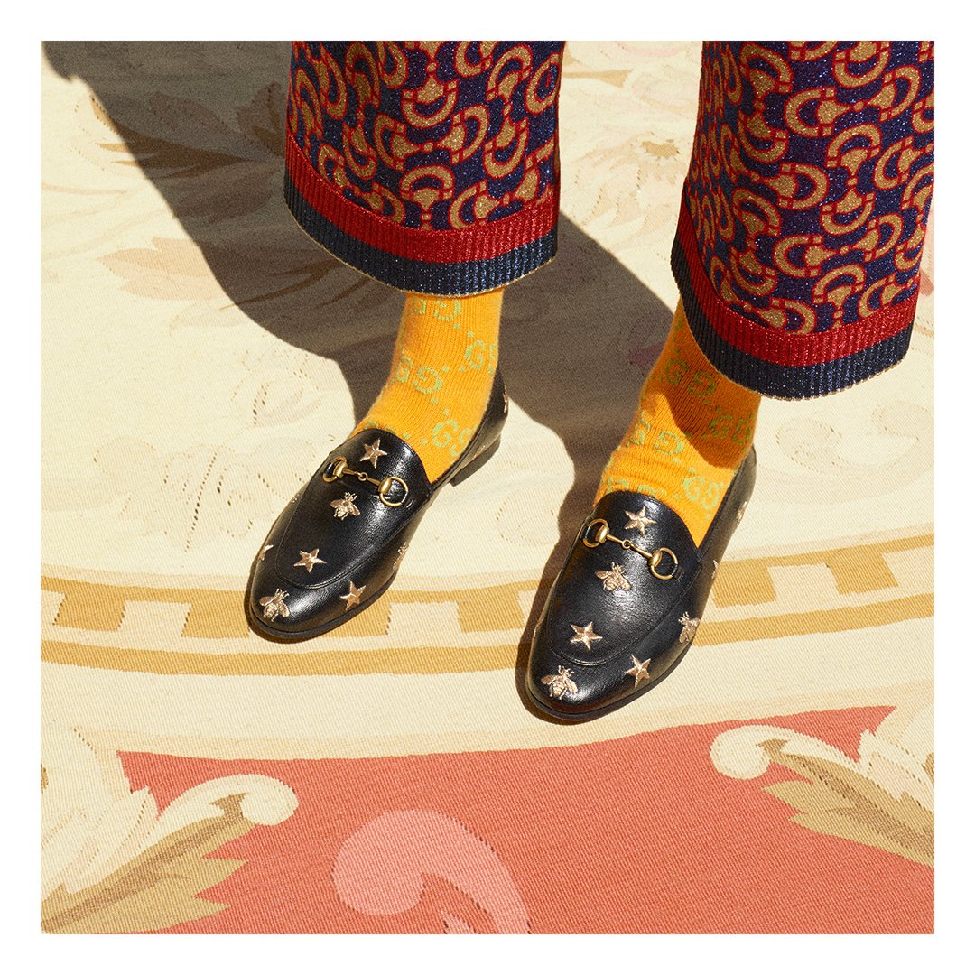 gucci loafers with stars