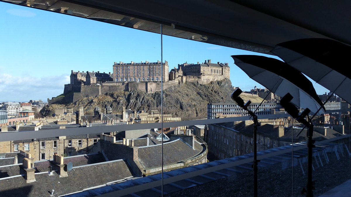Perfect #edinburgh day but challenging an interior shoot at Hilton Doubletree rooftop event space.