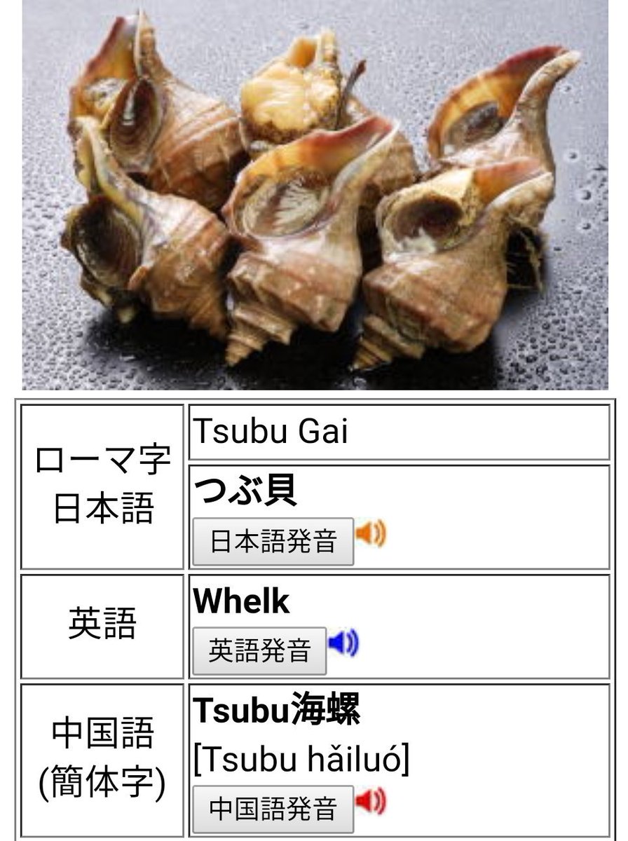 Mari 日本でふと入った回転寿司の英語メニュー つぶ貝 は Snail だって カタツムリ 食べた直後だったのでちょっとオエッとなりました 後に調べたら違って一安心 そのメニューを見た外国人は 日本人はカタツムリ食べるのかぁ