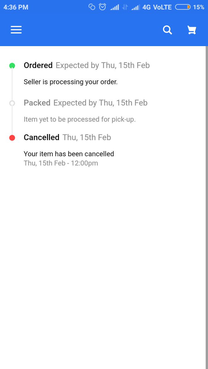 The seller is processing your order Outlet