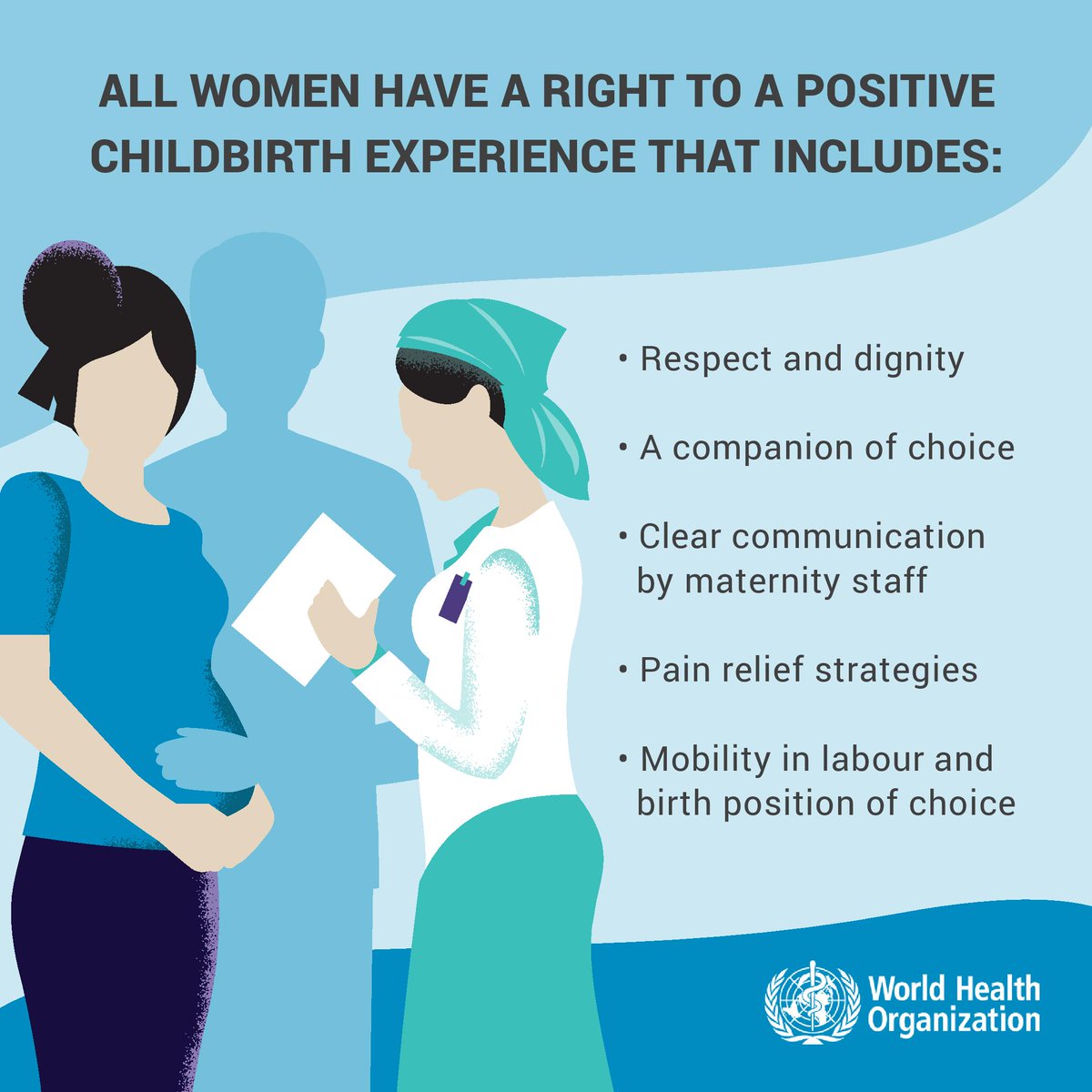 All women have a right to a positive #childbirth experience that includes:
-Respect and dignity
-A companion of choice
-Clear communication by maternity staff
-Pain relief strategies
-Mobility in labour and birth position of choice
bit.ly/2BuzkSl