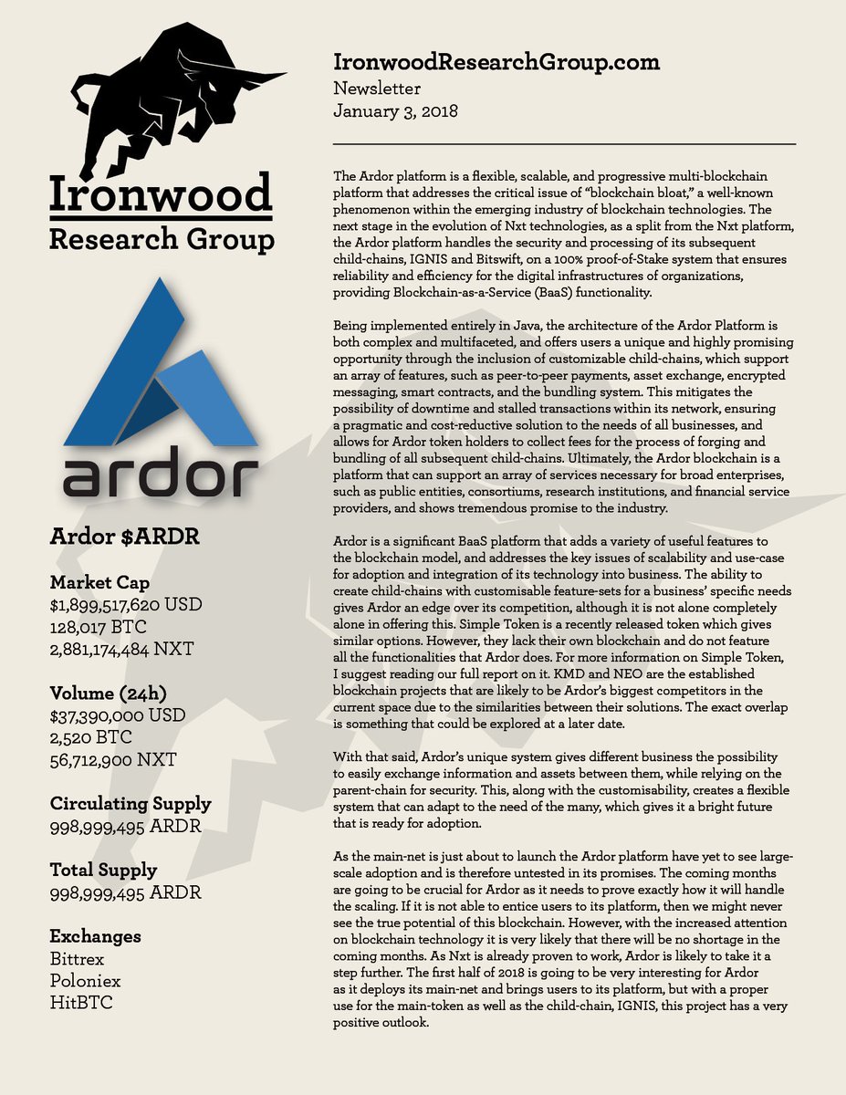 zuqkaX's tweet photo. ARDOR: Technical Report
"Ardor is a significant BaaS platform that adds a variety of useful features to the #blockchain model, and addresses the key issues of #scalability and use-case for adoption and integration of its technology into #business"
https://t.co/IqNPEudAuS
$ARDR https://t.co/SkS2RGLDdl