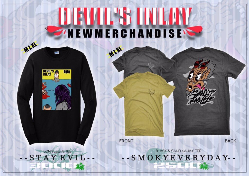 Moveonmv's tweet photo. 4/28(土)
アメ村CLAPPER( @CLAPPER_Amemura)
Move ON!!企画
"IDIOT FOCUS Vol.1"

出演バンド⑦
DEVIL'S INLAY( @devils_inlay)

DEVIL'S INLAYはロンTなどTシャツのデザインなどMove ON!!に依頼して頂きました！

Move ON!!企画の4/28日で解散になります…最後の最後に彼等を見ていってください。 https://t.co/dk3pbrQWfo