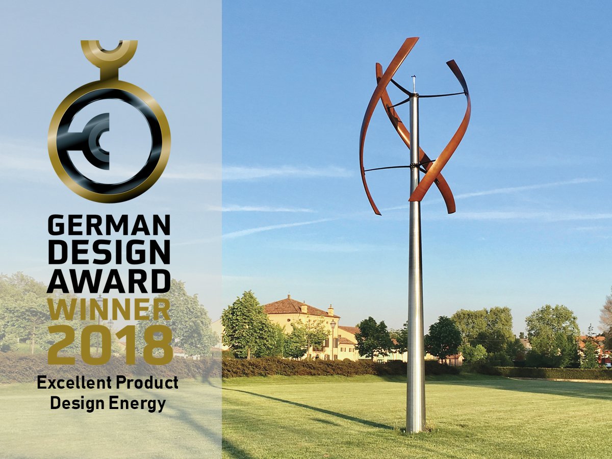 ENESSERE's tweet image. Frankfurt am Main, February 9 2018. Enessere Hercules Wind Turbine won the German Design Award 2018 for Excellent Product Design Energy.
The German Design Award identifies and presents unique design trends: a competition that advances the design-oriented scene.