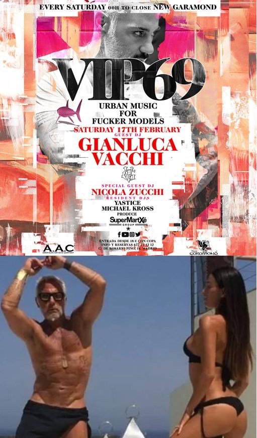 JoseMaGarciaSua's tweet photo. El millonario italiano @gianlucavacchi convoca la fiesta más loca y sexual en Madrid. https://t.co/ur4TLJ6Ki2 #Ocio #VIP69 #NewGaramond https://t.co/DvKOkACNTG