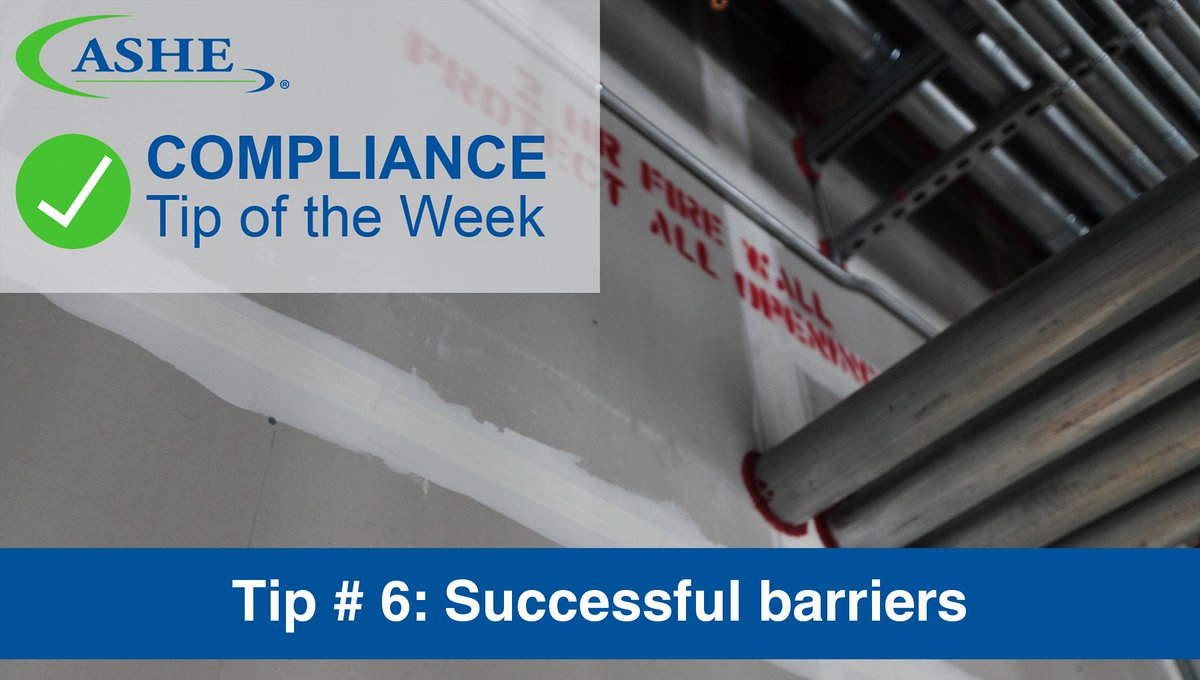 ASHEAHA's tweet photo. Today kicks off the NEW #ASHEComplianceTip series, where we share weekly compliance tips on social media. Let's start with tip #6 on successful barriers. Learn more: https://t.co/pCwXeXw86m https://t.co/Sfrv1Xtu0t