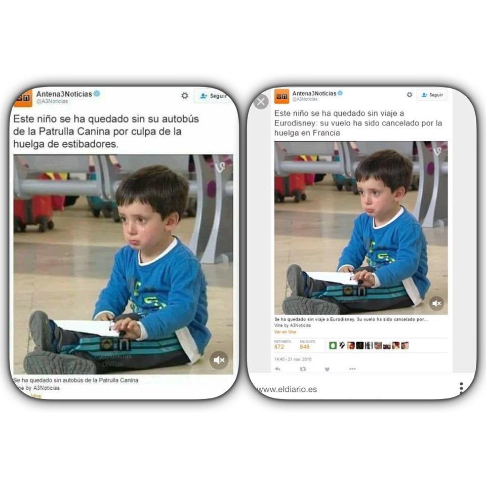Joder, pobre niño, todo le pasa a él...