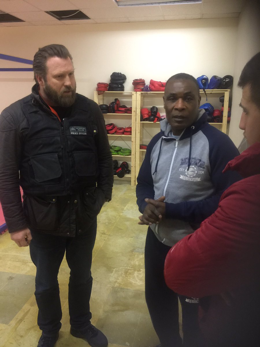 MPSAddiscome's tweet photo. Visiting new Sting Boxing and A23TKD to speak with Bruce Smith and Neehar Patel about how we can support our young people@NeeharPatel @yourcroydon @MPSCroydon @MikeTyson @ScottWelchBoxer @WBCBoxing @glovesnotgunz https://t.co/yY1eqi034T