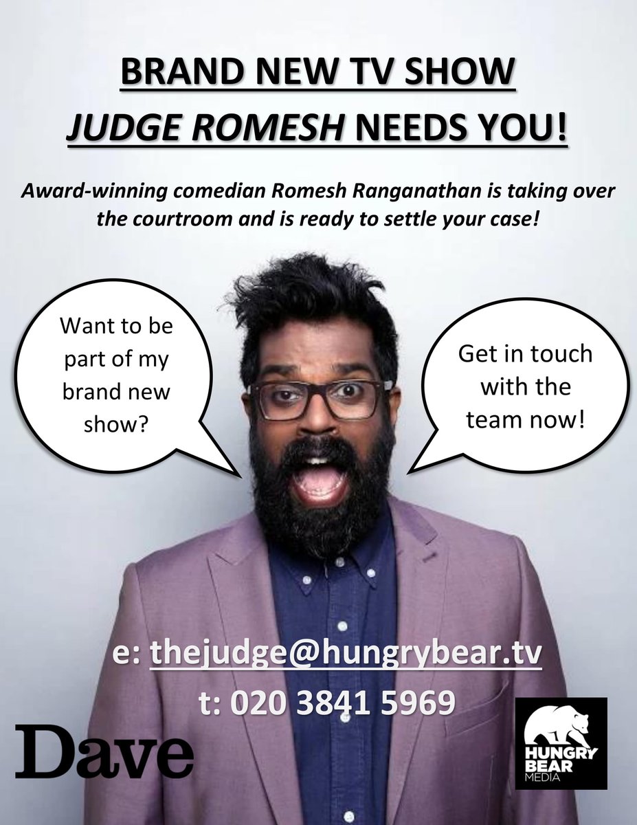<a href="/kerryp18/">Kerry- TV Casting</a> Hi Kerry! Please could you help us spread the word. LOOKING FOR FUN PEOPLE FOR NEW COMEDY SHOW! Email: thejudge@hungrybear.tv