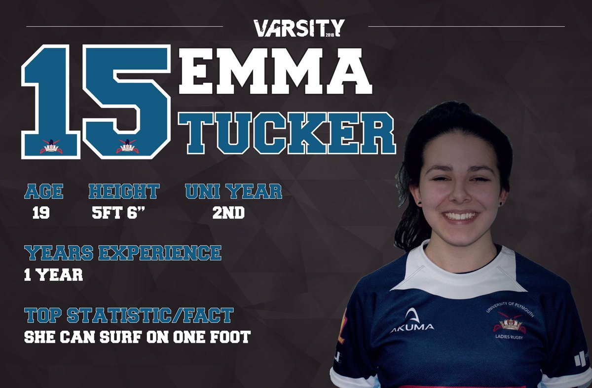 ROAD TO VARSITY
Today we have Emma Tucker! 
This second year freshling has made the wing her own! Watch her go! 
4 days to go!! 
#varsity #upsu #ladiesrugby