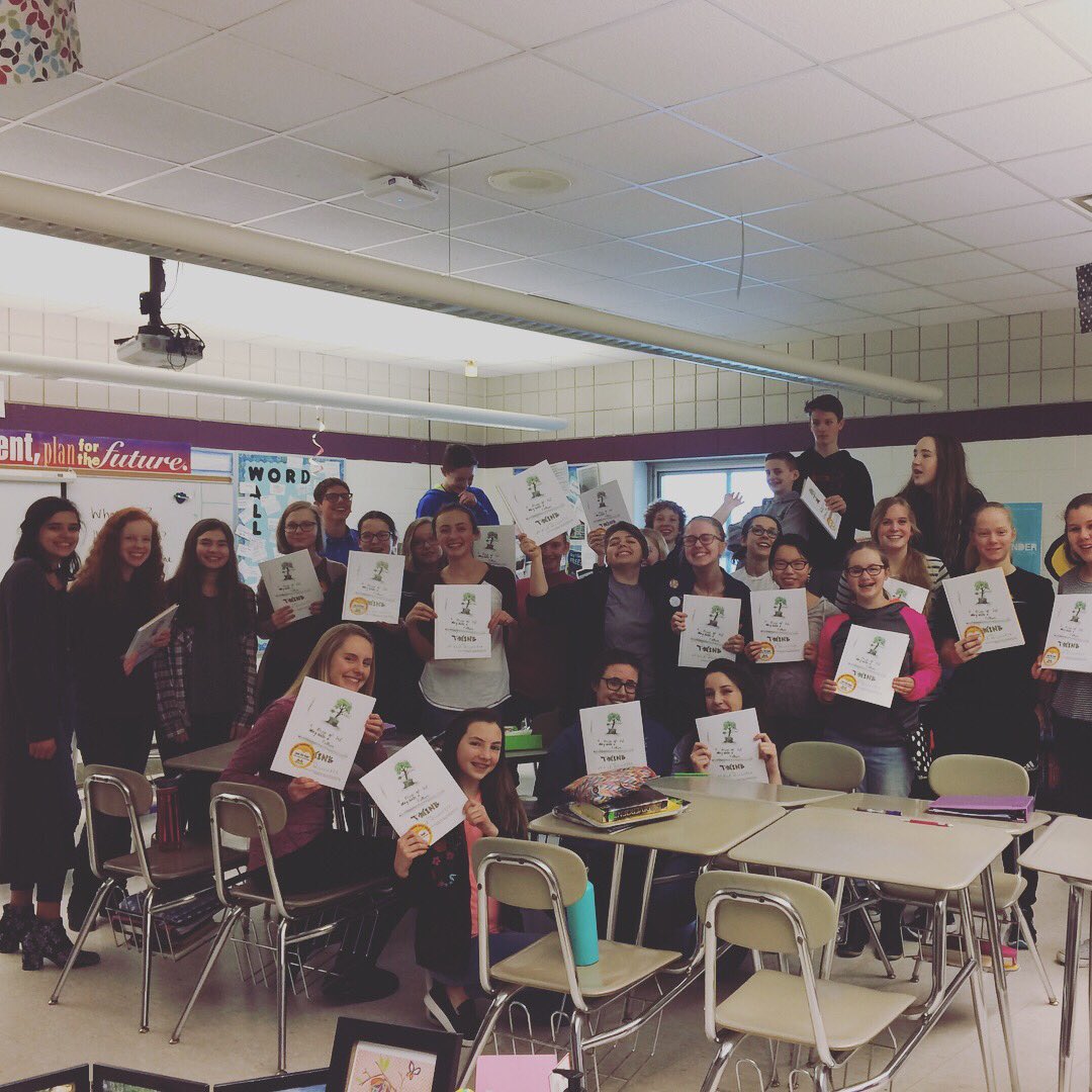 Hot off the presses! Our eighth grade Advanced English class published a book based on their work with GVSU writing mentors! #bmswrites @ericarhamilton