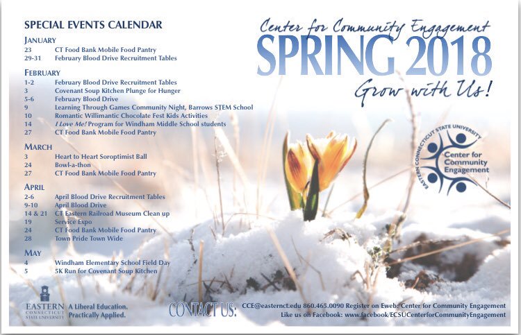 diazwalter's tweet photo. Looking to get involved this semester? Look no further than the @EasternCCE! The CCE is putting on a number of phenomenal programs to impact the greater Windham area! #EasternCT #CommunityService #StudentAffairs https://t.co/I96mu5bRc1