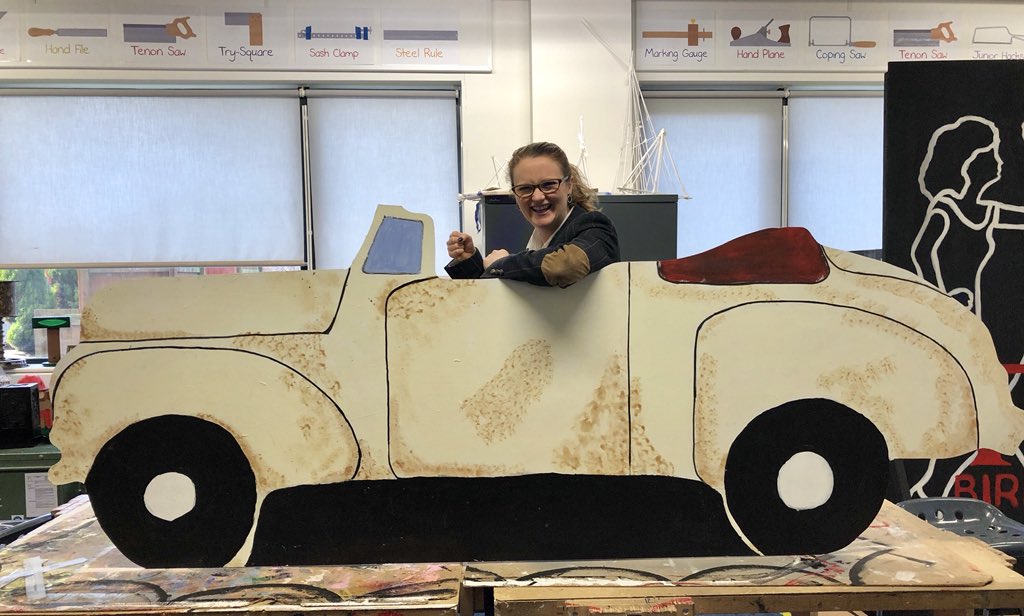 Q3_DT's tweet photo. Grease in a week - Day 4. The staff are really getting into the Grease theme today. #immersiveeducation #dt #design @q3academy https://t.co/uSXNKSWpFD