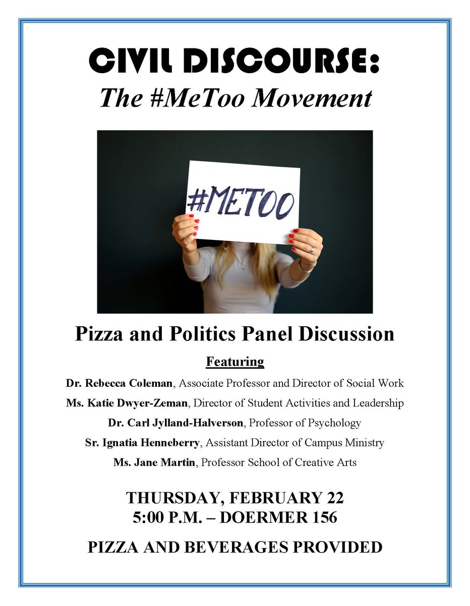 Serve_USF's tweet photo. What is the #MeToo movement and what does it mean for us?  Civil discourse on an important question..... https://t.co/MVCthrtwqB