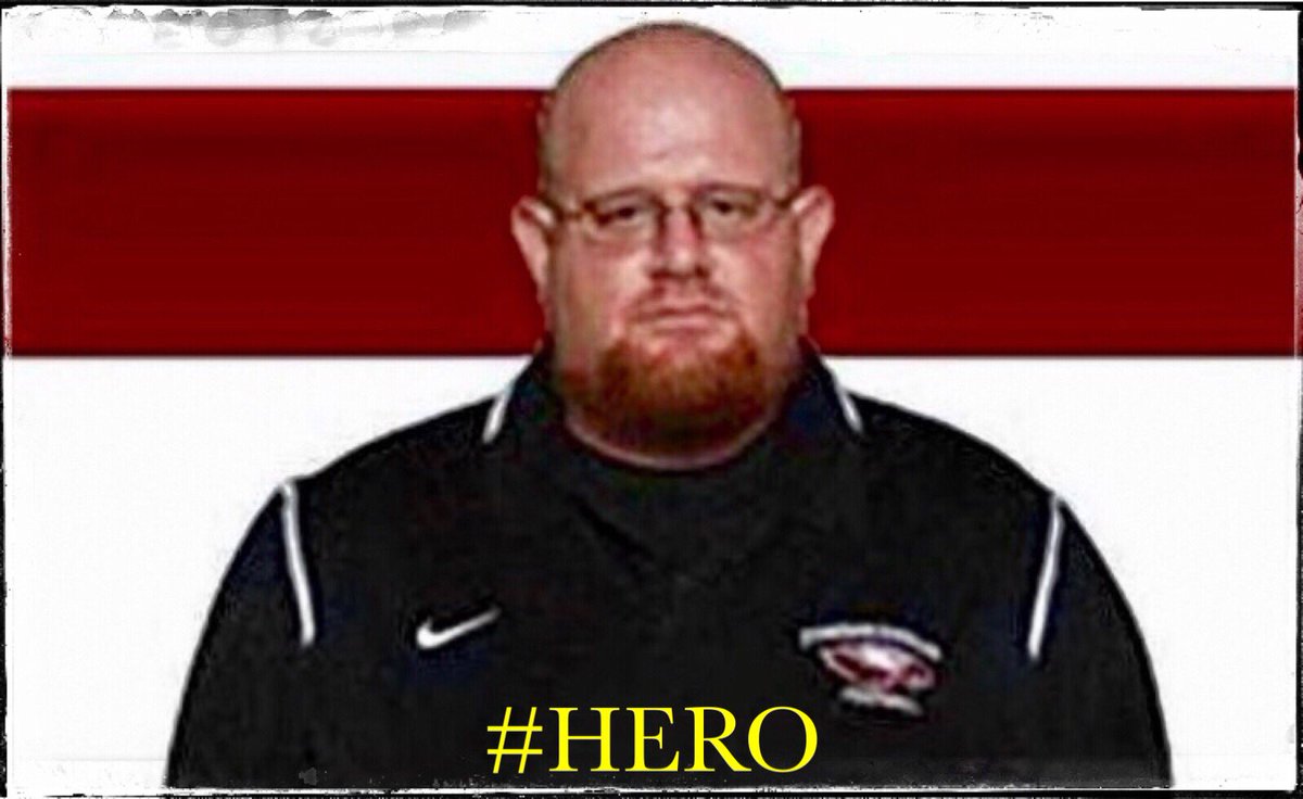 KERSTETTER5K's tweet photo. Marjory Stoneman Douglas HS Football Coach &amp; Security Guard, Aaron Feis, GAVE his life yesterday after being shot multiple times while shielding students during the gunfire. 

If you're looking for a #Hero, there he is. 🇺🇸

#StonemanDouglasHS #Stonemanshooting #AaronFeis https://t.co/k3432CN4Li