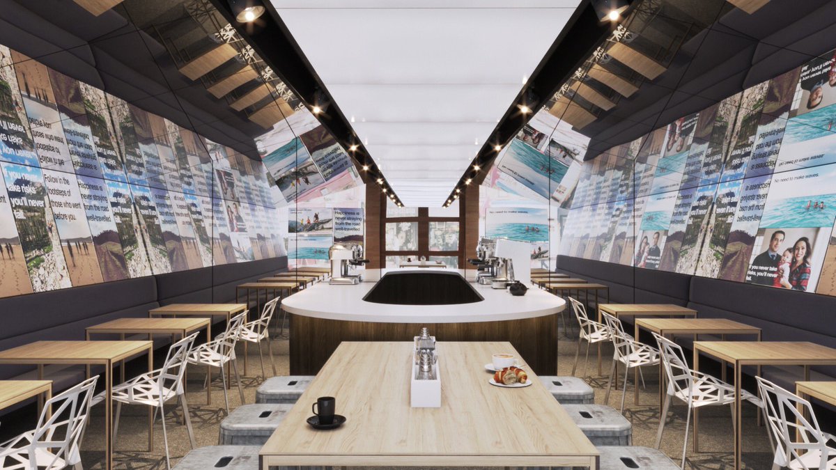 Cactus_Is's tweet photo. A recent rendering of design for a new experience in NYC. A cafe that blends in with the surrounding neighborhood…until it doesn’t! https://t.co/mI6nO3JrhT