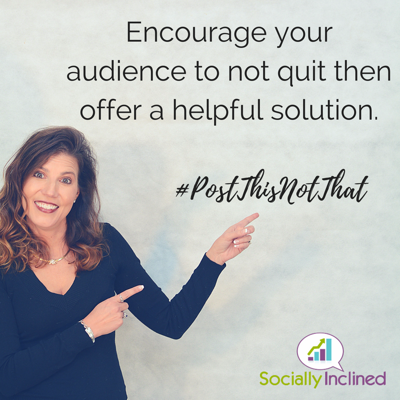 SocIncJulie's tweet photo. Here's another great way to get engagement without asking... encourage them to try again!

Today's #PostThisNotThat post is going to encourage your audience to try something (preferably niche-related) again!

Try Posting this:
Okay...You tried [something niche-related] and ma ... https://t.co/ufMEX17y69