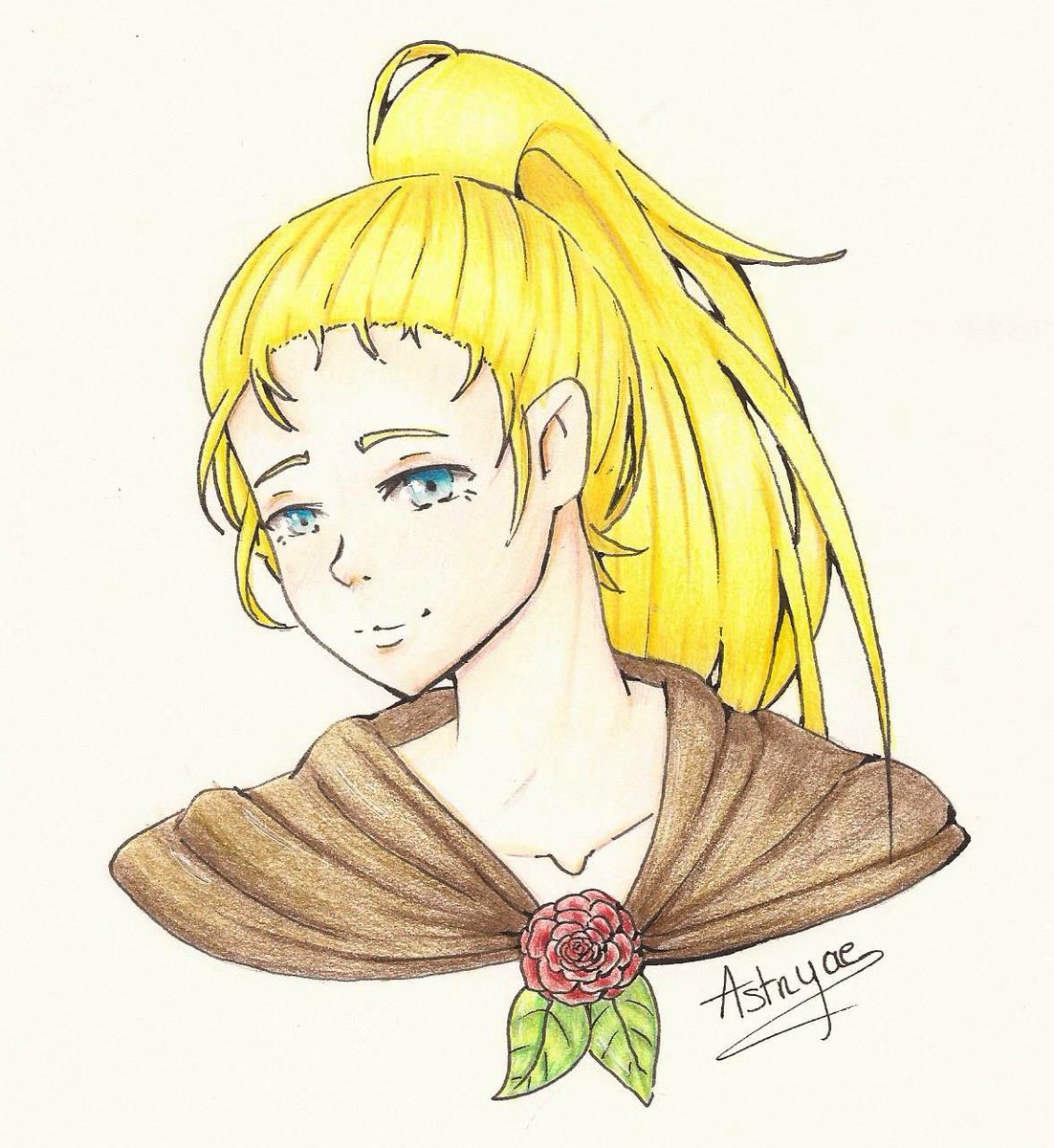 Astryae_'s tweet photo. Un portrait de Cyrielle aux crayons de couleurs #Orbios https://t.co/06RajkHc2o