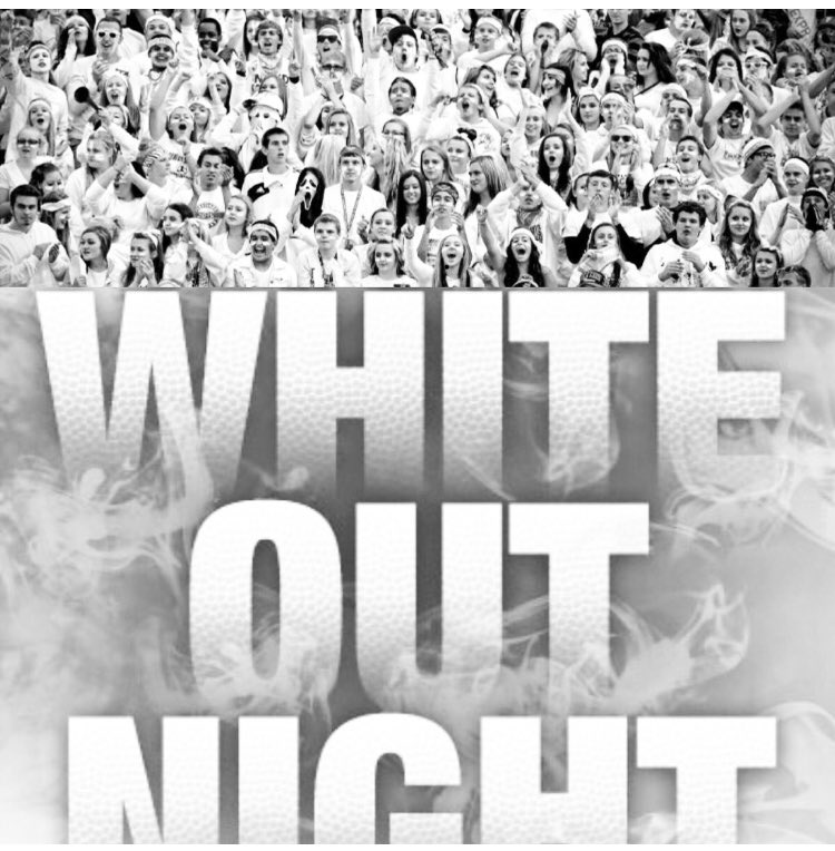 White out at the Berry tonight! Biggest game of the season and we need your support! <a href="/NMUMensBBALL/">Northern Michigan Men's Basketball</a> vs <a href="/LakeStateMBB/">LSSU Men's Basketball</a> with 2nd place on the line! #chasing1 🔰