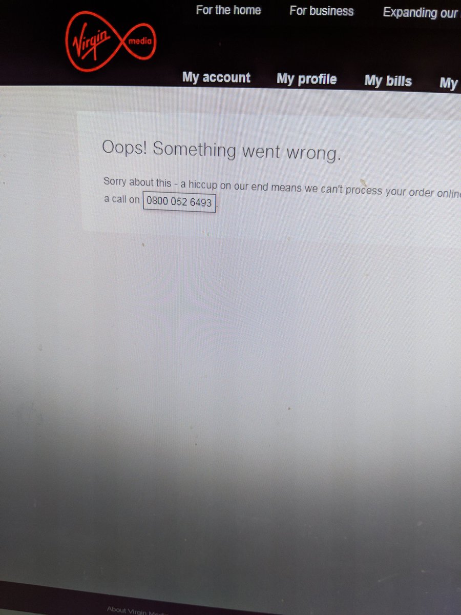 TheIanMac's tweet photo. @virginmedia I really want my V6 upgrade but your website doesn't work and gives me a number that's wrong? 0800 052 6493. No chat available on site! https://t.co/FrIJqXFzWE