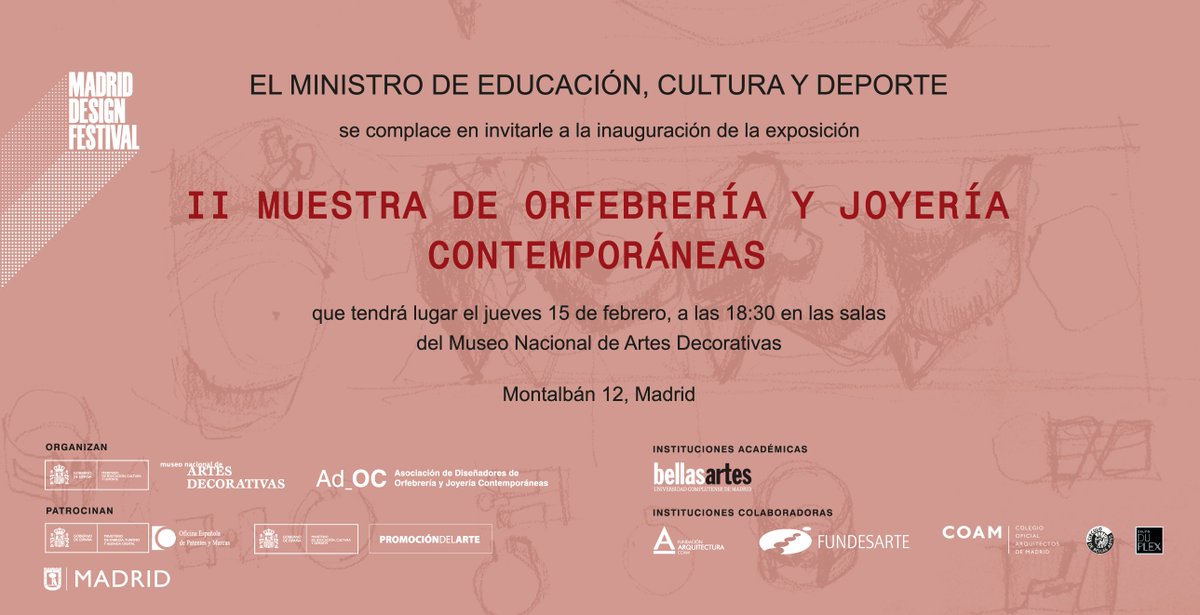 on Twitter: "#COAMrecomienda: II Muestra de Orfebrería y Joyería Contemporáneas. Hoy, 15 de febrero a las 18.30 h. #COAM https://t.co/Rw58CVXXfV"