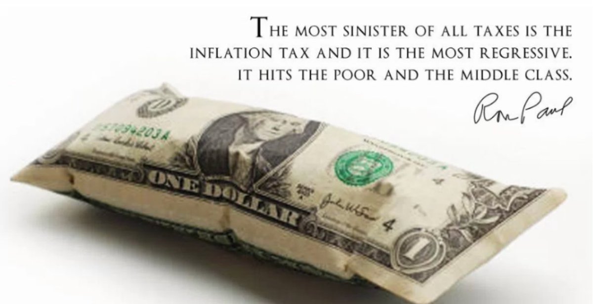 OTMcrypto's tweet photo. INFLATION #TAX IS RUINING THE #POOR &amp; #MIDDLECLASS! Every year, $'s value is dropping, effecting the #underpaid 

#Crypto gives control to the #majority &amp; when the inflation bubble bursts, CRYPTO = #transparency!

Learn #bitcoin, join the #muddymovement, https://t.co/kz04CAJxAc https://t.co/r6ZuTBqILT