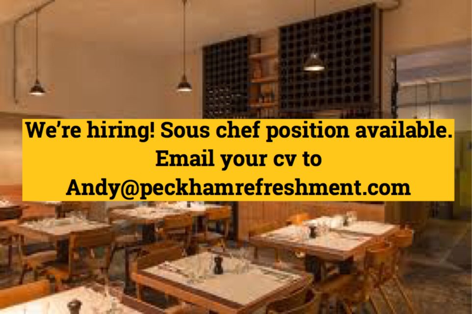 Come and work with us, we’re real nice! #chefjob #jobsinlondon #kitchenwork #peckhamchefs