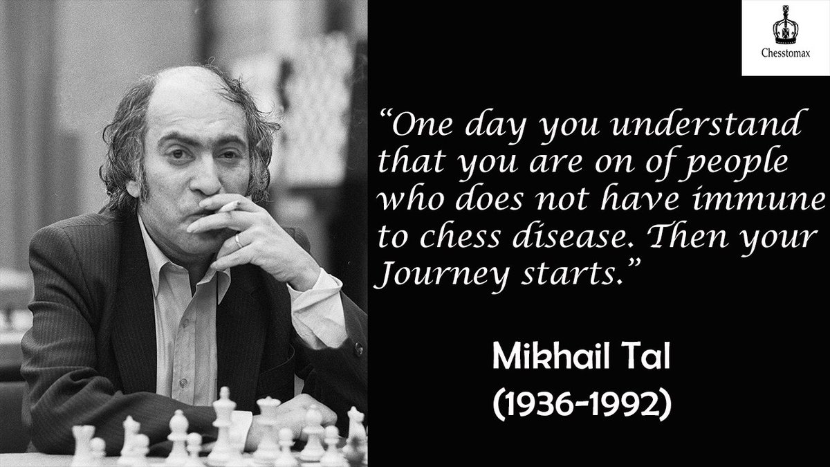 chesstomax's tweet photo. Chess is fantastically described by myth of this game Mikhail Tal. Ever since we know this beautiful game we can't get out from its
charm.
#Chess #chesstomax #quote #quotes #Mikhail #Tal https://t.co/Ge1lBhrq1K