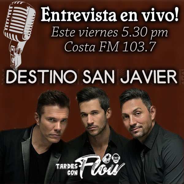 TardesConFlow's tweet photo. Colón recibe este viernes a Destino @sanjavierok con los brazos abiertos y una entrevista que enciende las redes! En vivo, Destino San Javier charla con nosotros sobre la presentación en la 33ª #FiestaNacionalDeLaArtesanía y otros temas! Desde las 5.30 pm por COSTA FM 103.7 🎵🎶 https://t.co/ZnsuY9T7CO