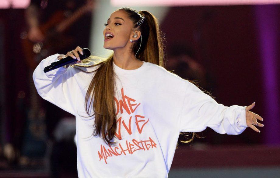 NME's tweet photo. Ariana Grande dedicates Hero of the Year award win to 'the people of Manchester' at VO5 NME Awards 2018 https://t.co/O6v0q1qEtm https://t.co/oCMbg0o0XN