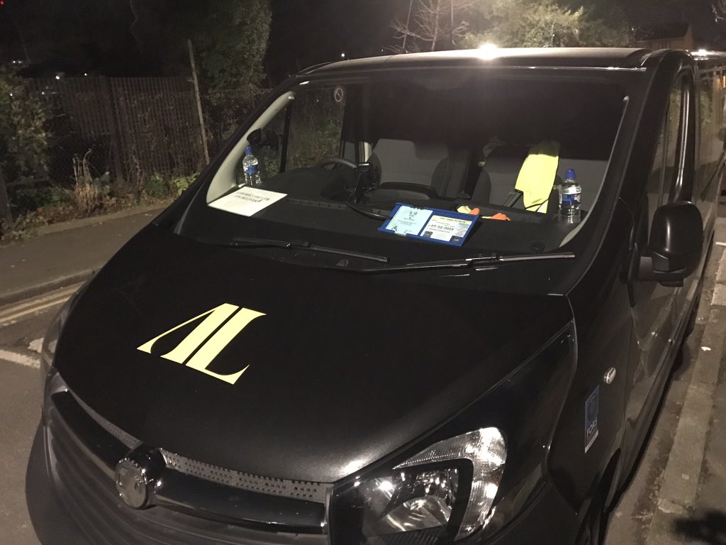 crazy_dave80's tweet photo. @BBCNews Blue badge issued from #Islingtoncouncil but always parked in Hackney. The joke is this is an #addisonlee #courierdriver https://t.co/1yo3LaF6SS