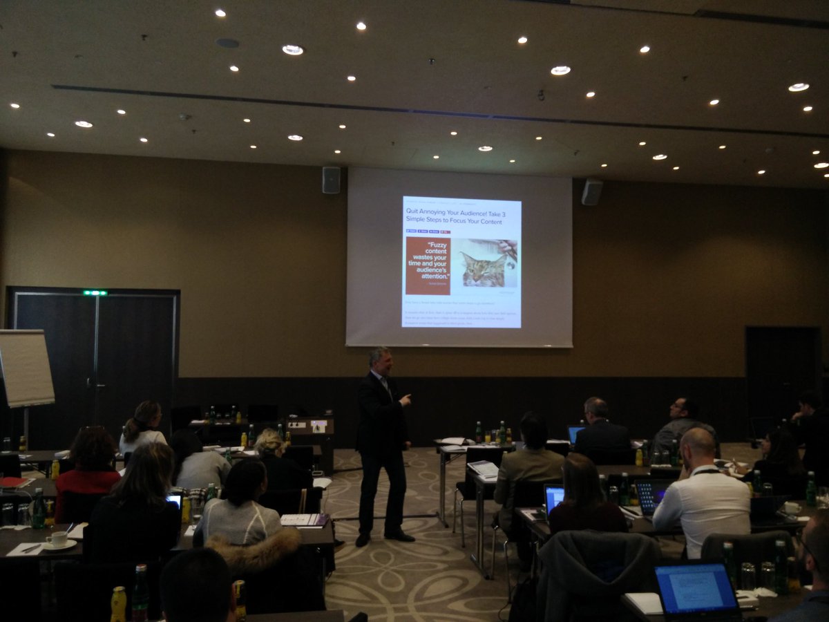 VonlanthenGroup's tweet photo. Do you have a friend whose stories never end? Wolfgang Eigner from @InterpublicIPG discussing the importance of emotions in content at #CStrategy18 https://t.co/YDtmp3kK7t