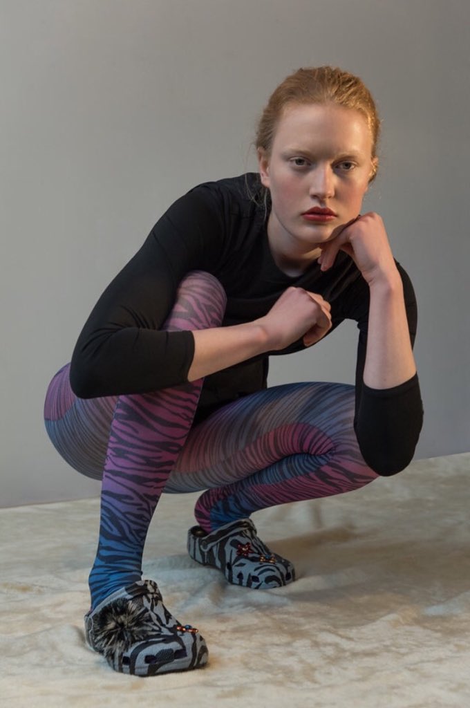 emilyporter__'s tweet image. Alderney in her crocs #makeup #newwork #premiermodels #christopherkane #newface