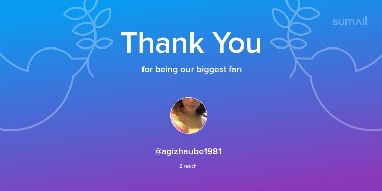 Our biggest fans this week: @agizhaube1981. Thank you! via sumall.com/thankyou?utm_s…