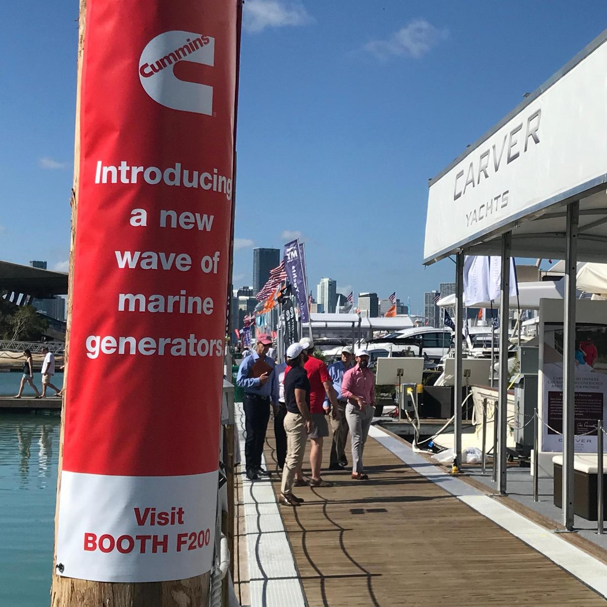 CumminsEngines's tweet photo. Grand opening @MiamiBoatShow! Visit us in booth F200 to exclusively see our new Tier 3 ONAN generator. Learn about how @Cummins is ahead of global emission standards. https://t.co/vqQbwzu1Ba