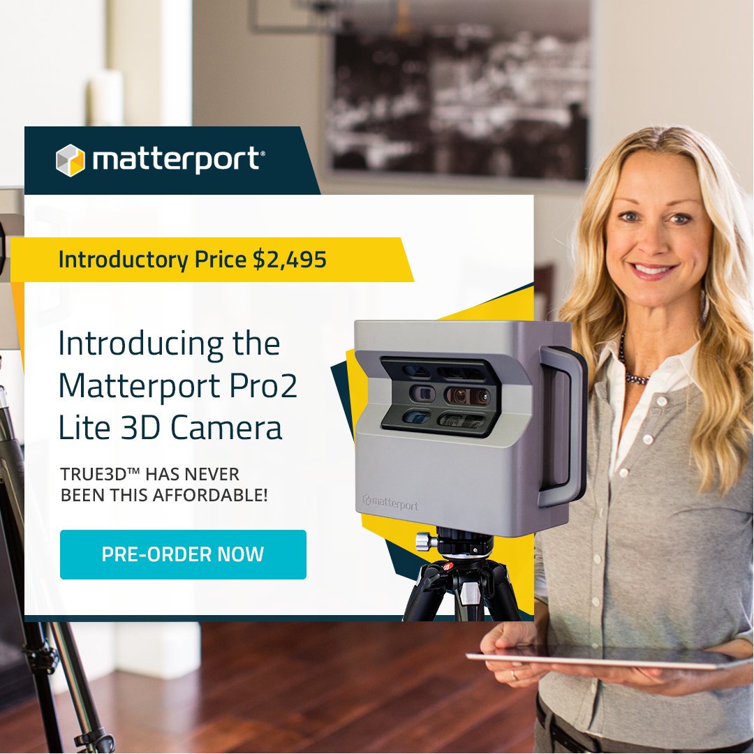 Matterport's tweet photo. Introducing the Pro2 Lite: Matterport’s most affordable 3D camera to date.
The Pro2 Lite will usher in a new era of 3D users. Discover the Pro2 Lite: https://t.co/SECMplDxTa. #True3D #Pro2Lite https://t.co/8fL5uGgd74