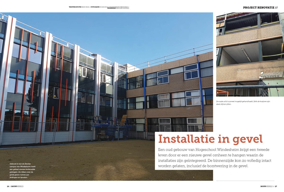 GrunstraGroep's tweet photo. Een mooi artikel in Bouwwereld 01 2018 over Hogeschool Windesheim te Zwolle. Met veel plezier aan meegewerkt. https://t.co/qEU547xnwQ