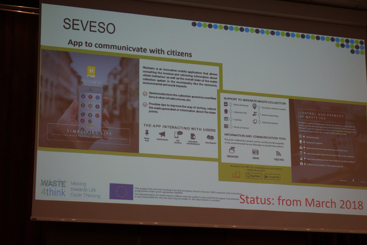 SOFTlineMilano's tweet photo. @riciclario will be use by @ComuneSeveso from @march2018: it #supports #Municipality and #citizen to #separeWasteCollection and it is #able to keep #yourWasteTaxPosition #underControl #easyly #quickly #trasparently @waste4think @EU_H2020 https://t.co/V3ZPQKvN01