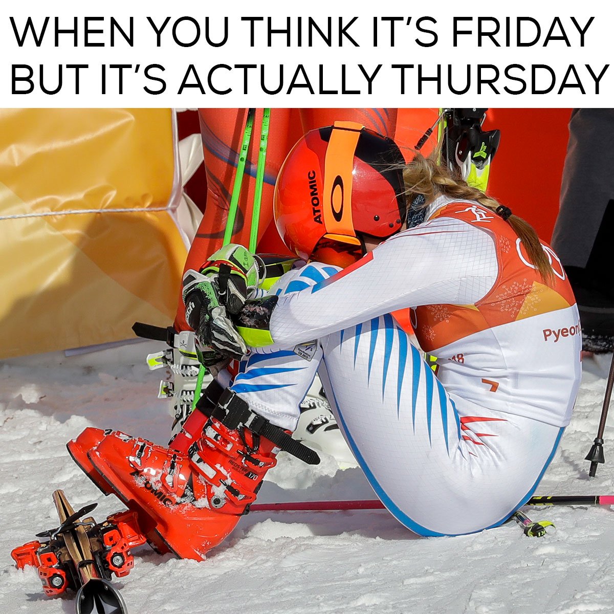 NBCOlympics's tweet photo. at least it isn't monday https://t.co/xuEMIcB4iu